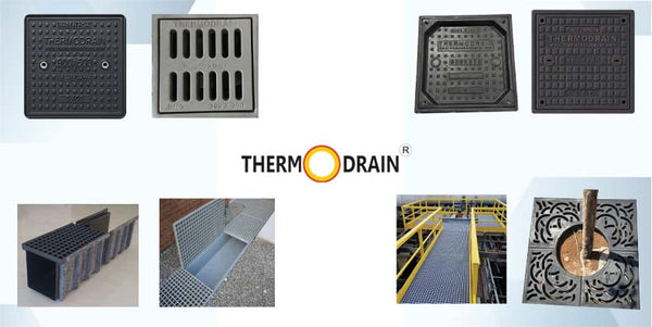 FRP Grating Manhole Covers & Drain Channels