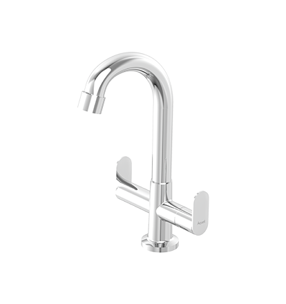 Central Hole Basin Mixer with  Braided Hoses