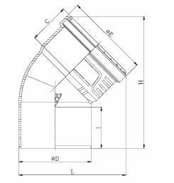 Prince DECILO SBR Seal Bend 45 Deg