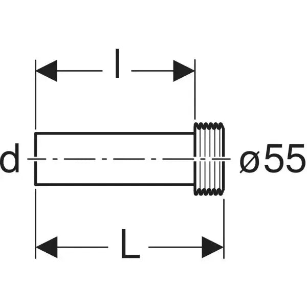 Geberit flush bend extension with sleeve d=45mm L=18.5cm Shah Marketing Pune LLP