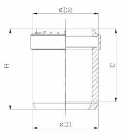 Prince Decilo Reducer Short - 50 x 40 mm