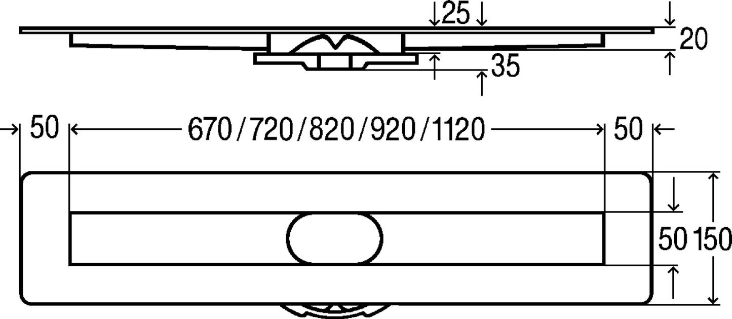Advantix Shower channel base unit 736965