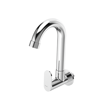 Sink Cock with Swinging Spout  Wall Mounted