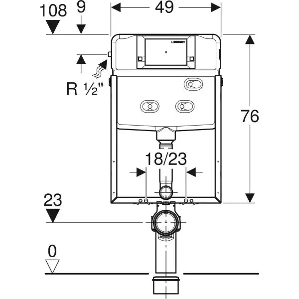 Geberit Kombifix element for wall-hung WC - Alpha