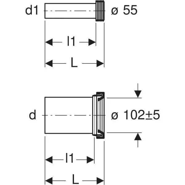 Geberit connection set for wall-Hung WC