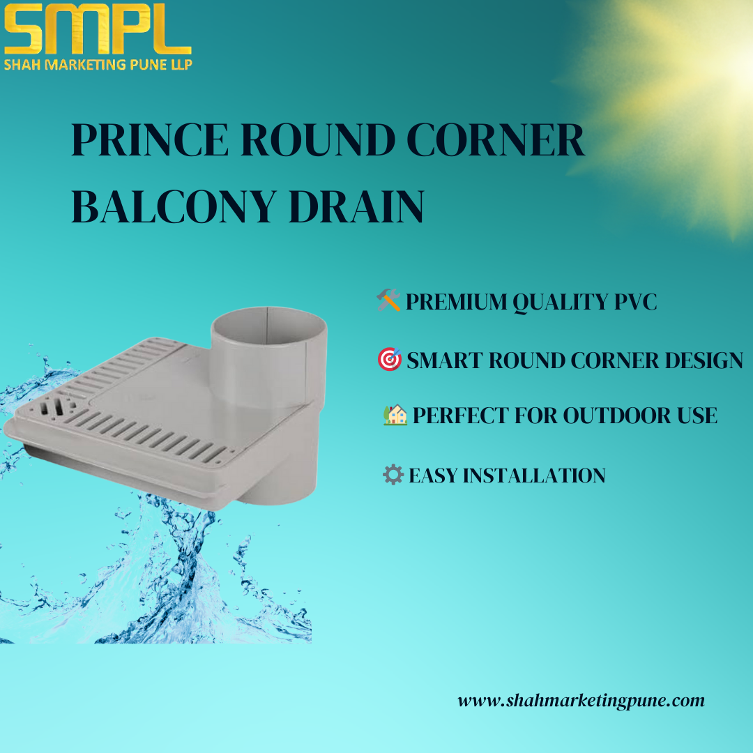 Square Balcony Corner Drain (S/F) 75mm- Prince