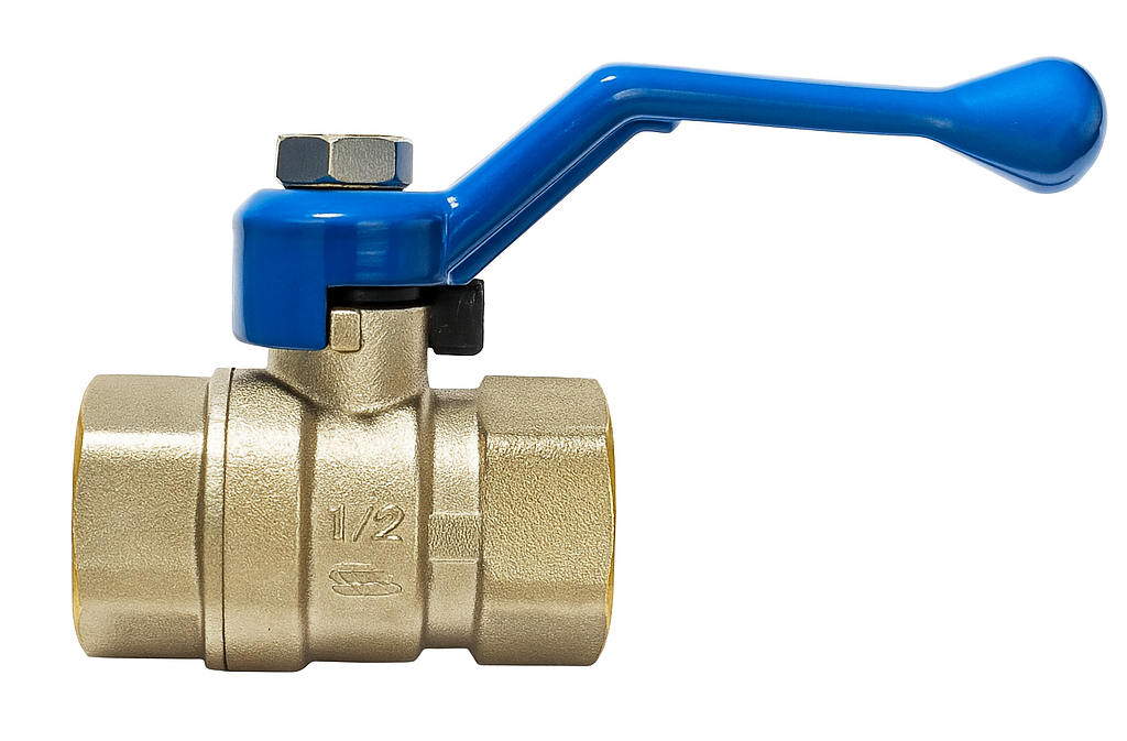 Varie Brass Male-Female Ball Valve Steel Handle