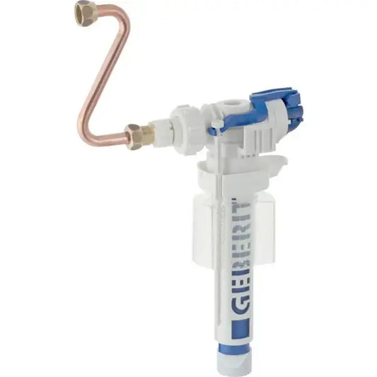 Geberit Type 380 fill valve, lateral water supply connection, 3/8", nipple made of brass. Shah Marketing Pune LLP