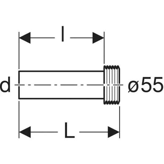 Geberit flush bend extension with sleeve d=45mm L=18.5cm Shah Marketing Pune LLP