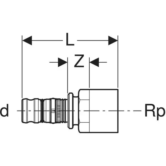 Geberit Mepla adapter with female thread Shah Marketing Pune LLP