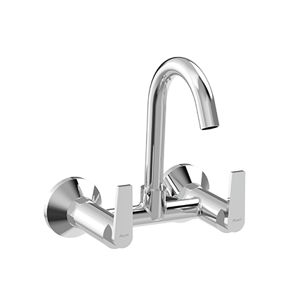 Sink Mixer With Swinging Spout Wall Mounted