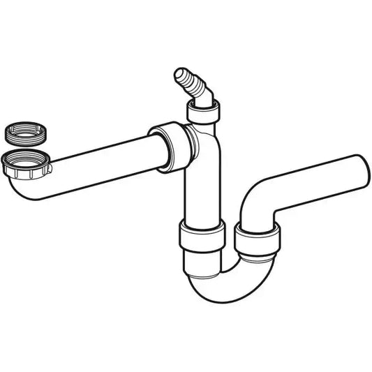Geberit P-trap for kitchen sink with angled hose