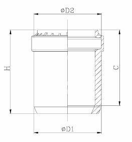 Prince Decilo Reducer Short - 50 x 40 mm