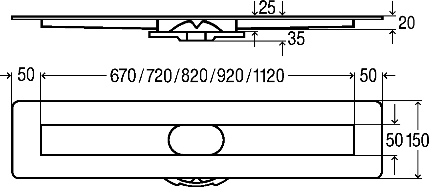 Advantix Shower channel base unit 736965